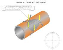 mark-out hole on header pipe
